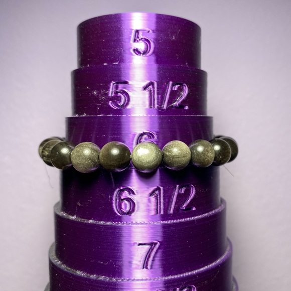 SILVER SHEEN OBSIDIAN STRETCHY NATURAL GEMSTONE BRACELET ~6MM - Picture 3 of 5